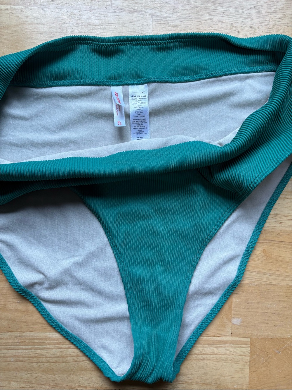 Joe Fresh Teal Ribbed Girls One-Piece Swim Suit